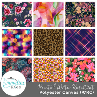 Printed Water Resistant Canvas - 6.5 oz/yd² (Precut 1 Yard - 36" x 60") - Emmaline Bags Inc. - Fabric