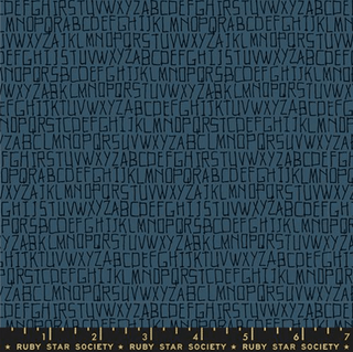 Prussian Alphabet | Memento by Ruby Star Society (¼ Yard) - Emmaline Bags Inc.-Fabric