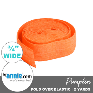 Pumpkin | Fold Over Elastic | ¾" (20 mm) (2 Yard Package) - Emmaline Bags Inc.-Sewing Supplies & Notions