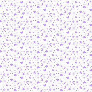 Purple Charm Toss | Perfect Day by Libs Elliott (¼ Yard) - Emmaline Bags Inc. - Fabric