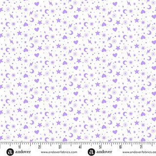 Purple Charm Toss | Perfect Day by Libs Elliott (¼ Yard) - Emmaline Bags Inc. - Fabric
