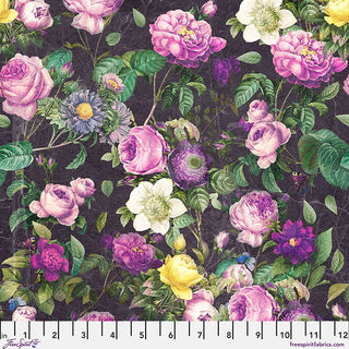Purple Flower Shop (Canvas) | Tim Holtz Eclectic Elements | Palette Canvas Cloth (¼ Yard) - Emmaline Bags Inc.-Fabric