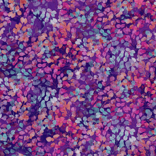 Purple Leaves // Dragonfly Dance for Northcott (1/4 yard) - Emmaline Bags Inc.