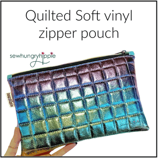 Quilted Soft Vinyl Zipper Pouch - A COMPLETE KIT, Including Pattern, foam & Fabric!! - Emmaline Bags Inc.