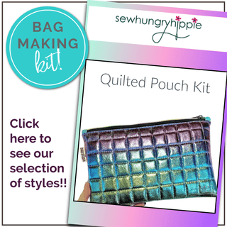 Quilted Soft Vinyl Zipper Pouch - A COMPLETE KIT, Including Pattern, foam & Fabric!! - Emmaline Bags Inc.