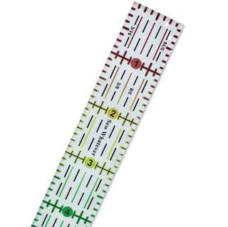 Rainbow Acrylic Ruler CLEAR (8" x 1") | More Me Know - Emmaline Bags Inc.-Sewing Supplies & Notions