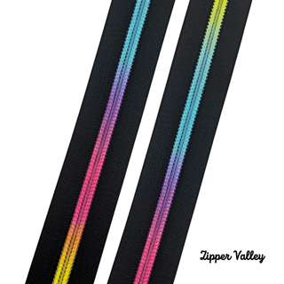 Rainbow Remix | Nylon Coil Zipper | Size 5 (3 Yards - 1 yd of each) - Emmaline Bags Inc. - Bag Zippers