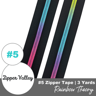 Rainbow Theory | Nylon Coil Zipper | Size 5 (3 Yards) - Emmaline Bags Inc. - Bag Zippers