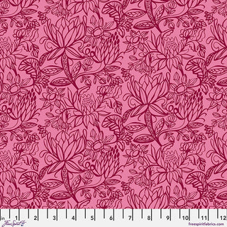 Raspberry Garden Etchings | Springtime Splendour by Kirsten Katz (¼ Yard) - Emmaline Bags Inc.-Fabric