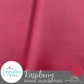 Raspberry | Prairie Faux Leather™ | ½ Yard Precut (18" x 53") - Emmaline Bags Inc.-Fabric