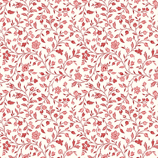 Red Calico Trail | Bordeaux Antiques Roadshow™ (¼ Yard) - Emmaline Bags Inc.-Fabric