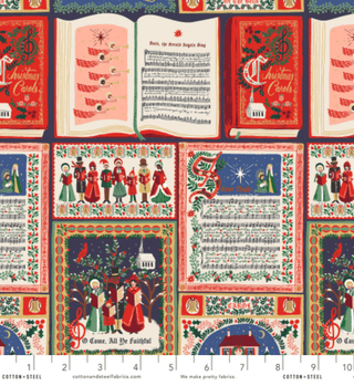 Red Christmas Carols | Holiday Classics V by Rifle Paper Co. (¼ Yard) - Emmaline Bags Inc.-Fabric