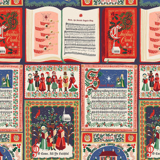 Red Christmas Carols | Holiday Classics V by Rifle Paper Co. (¼ Yard) - Emmaline Bags Inc.-Fabric