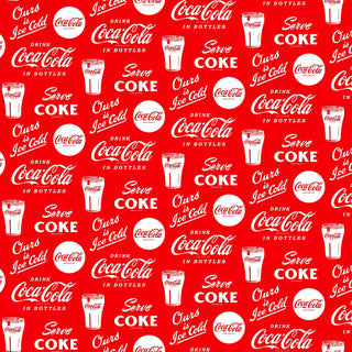 Red Coke // Coca - Cola for Northcott (1/4 yard) - Emmaline Bags Inc. - Fabric