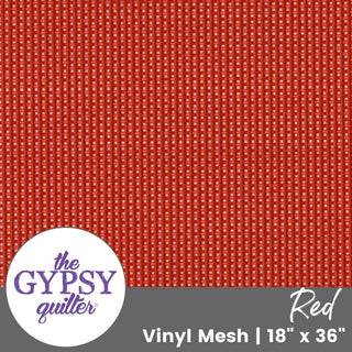 Red | Vinyl Mesh | 18" x 36" - Emmaline Bags Inc.-Interfacing & Specialty Fabric