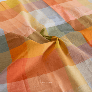 Retro Wide Happy Checkers | Lumière by Fableism Supply Co. (¼ Yard) - Emmaline Bags Inc. - Fabric