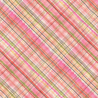 Rose Bias Plaid // Romance by Catriona Crehan (1/4 yard) - Emmaline Bags Inc.