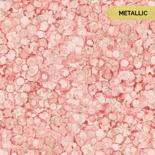 Rose Bubble Texture // Midas Touch Metallic - (1/4 yard) - Emmaline Bags Inc.