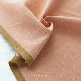 Rose Clay // Sprout Wovens by Fableism Wovens - (1/4 yard) - Emmaline Bags Inc.