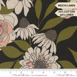 Rose • Ink Mochi Linen // Botany by Alli K Design (1/4 yard) - Emmaline Bags Inc.