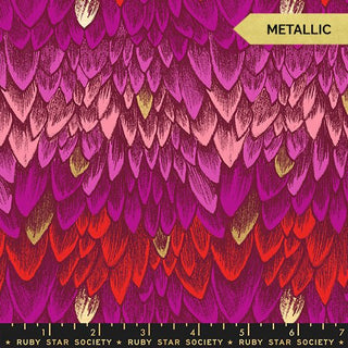 Rose Scales (Metallic) | Fire Glow by Ruby Star Society (¼ Yard) - Emmaline Bags Inc. - Fabric