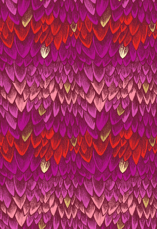 Rose Scales (Metallic) | Fire Glow by Ruby Star Society (¼ Yard) - Emmaline Bags Inc. - Fabric