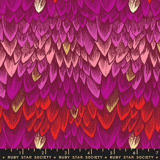 Rose Scales (Metallic) | Fire Glow by Ruby Star Society (¼ Yard) - Emmaline Bags Inc. - Fabric