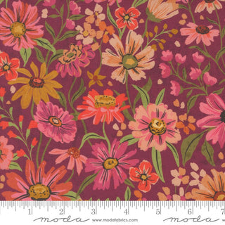 Rose Wine Summerfield // Sagewood for Moda (1/4 yard) - Emmaline Bags Inc.