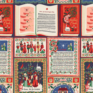 Red Christmas Carols | Holiday Classics V by Rifle Paper Co. (¼ Yard)