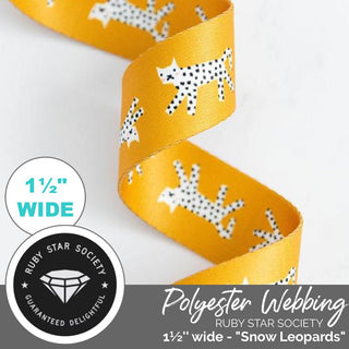 RSS | Polyester Webbing 'Snow Leopard': 1 - 1/2" (38mm) Wide (Per 1 Yard) - Emmaline Bags Inc. - Straps & Handles