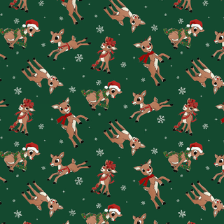 Rudolph Toss | Rudolph the Red-Nosed Reindeer® for Northcott (¼ Yard) - Emmaline Bags Inc.-Fabric