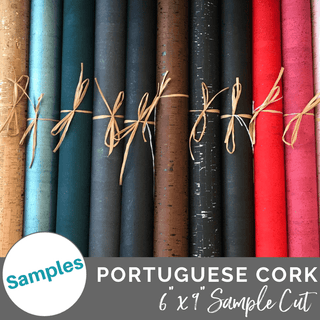 SAMPLES of Portuguese Cork Fabric - (6" x 9") - Emmaline Bags Inc.