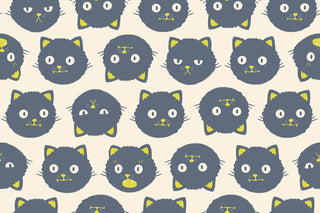 Scaredy Cats - GLOW - IN - THE - DARK - in Natural // (1/4 yard) - Emmaline Bags Inc.