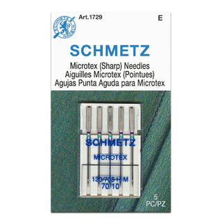 Schmetz (Sharp) Microtex Needles | Size 70/10 - Emmaline Bags Inc.-Sewing Supplies & Notions