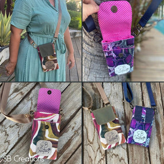 Sevien Phone Bag by Country Cow Designs (Printed Paper Book Pattern)* - Emmaline Bags Inc. - Sewing Patterns