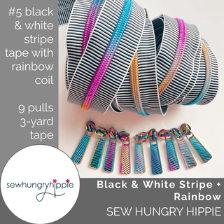 Sew Hungry Hippie 3-Yard Zipper *Size #5* with 9 Pulls