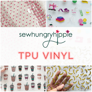 Sew Hungry Hippie Clear Printed TPU Vinyl - Emmaline Bags Inc.