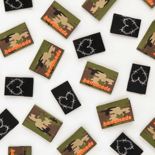 Sew - in Labels: Camo & Barbed Wire - Emmaline Bags Inc. - Sewing Supplies & Notions