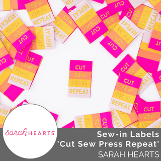 Sew - in Labels: Cut Sew Press Repeat - Emmaline Bags Inc.