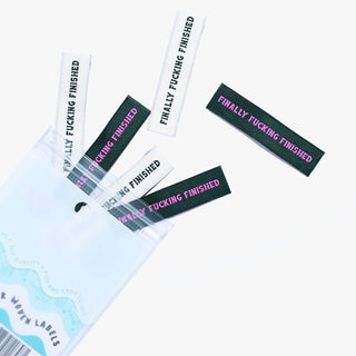 Sew - In Labels: 'Finally F**king Finshed' | KATM - Emmaline Bags Inc. - Sewing Supplies & Notions
