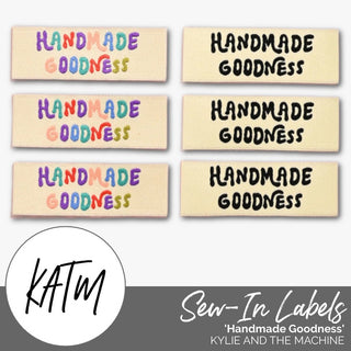 Sew-In Labels: 'Handmade Goodness' | KATM - Emmaline Bags Inc.-Sewing Supplies & Notions