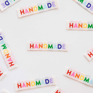Sew-in Labels | 'Handmade' | Rainbow Colours - Emmaline Bags Inc.-Sewing Supplies & Notions