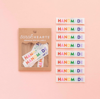 Sew-in Labels | 'Handmade' | Rainbow Colours - Emmaline Bags Inc.-Sewing Supplies & Notions