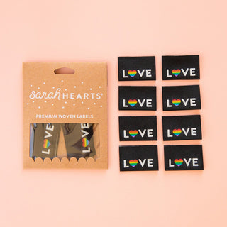 Sew - in Labels: Love Pride Heart - Emmaline Bags Inc.