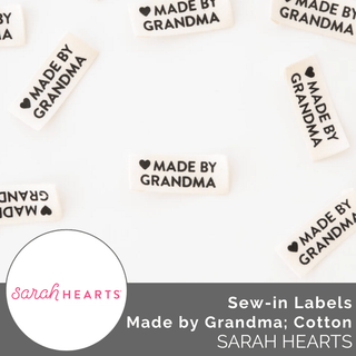 Sew - in Labels: 'Made by Grandma' Cotton - Emmaline Bags Inc.