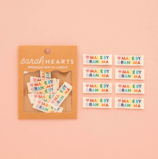 Sew-in Labels | 'Made by Grandma' Rainbow - Emmaline Bags Inc.-Sewing Supplies & Notions