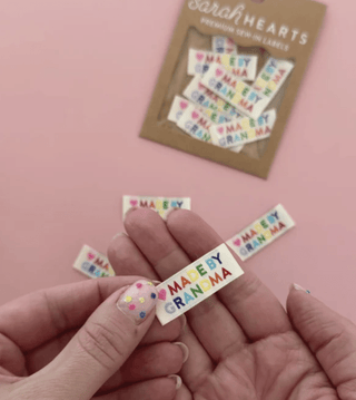 Sew-in Labels | 'Made by Grandma' Rainbow - Emmaline Bags Inc.-Sewing Supplies & Notions