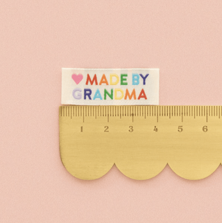 Sew-in Labels | 'Made by Grandma' Rainbow - Emmaline Bags Inc.-Sewing Supplies & Notions