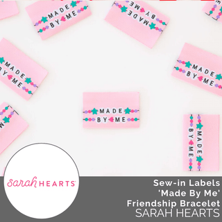 Sew - in Labels: 'Made by Me' Friendship Bracelet - Emmaline Bags Inc.