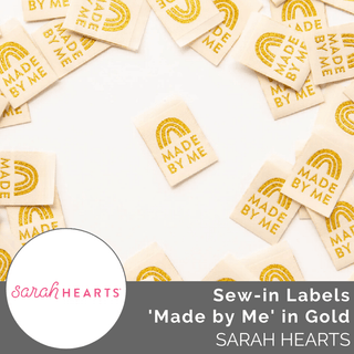 Sew - in Labels: Made By Me Gold - Emmaline Bags Inc.